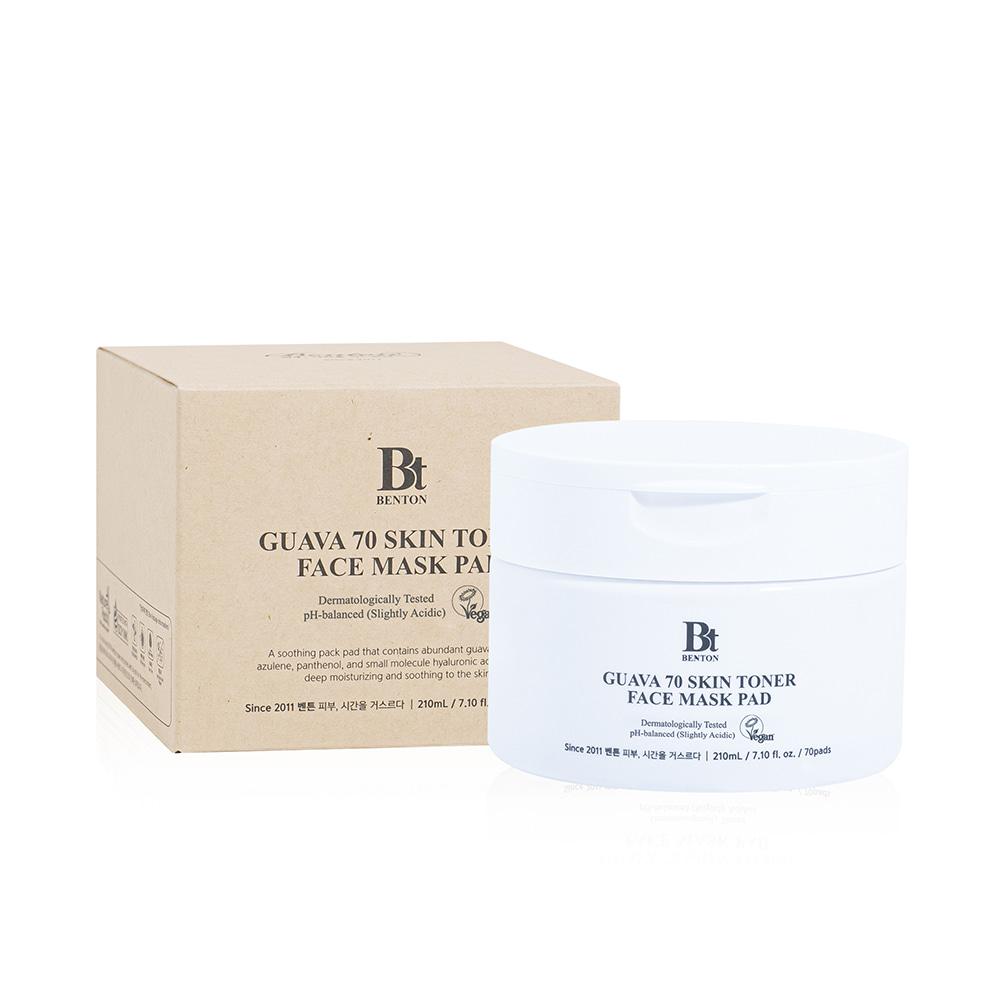 Напоени тампони с екстракт от гуава BENTON Guava 70 Skin Toner Face Mask Pad 210g (70pads)Корейска Козметика | LovelyMe