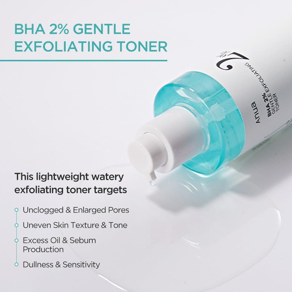 Тонер за лице ANUA BHA 2% Gentle Exfoliating Toner, 150 млКорейска Козметика | LovelyMe