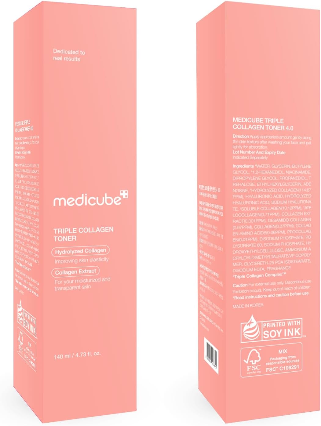 Medicube Triple Collagen Toner 4.0 – Хидратиращ тонер с троен колаген, хиалуронова киселина и ниацинамид (140 мл)Корейска Козметика | LovelyMe