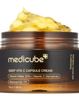 Medicube Deep Vita C Capsule Cream – Крем за лице с 50% морски зърнастец, 5% ниацинамид, 2 вида витамин C, пантенол (55 г)Корейска Козметика | LovelyMe