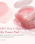 MediCube PDRN Pink Collagen Toning Gel Toner Pad — Тонер падове с Salmon PDRN, AHA, LHA и Centella 70 бр. 120ml