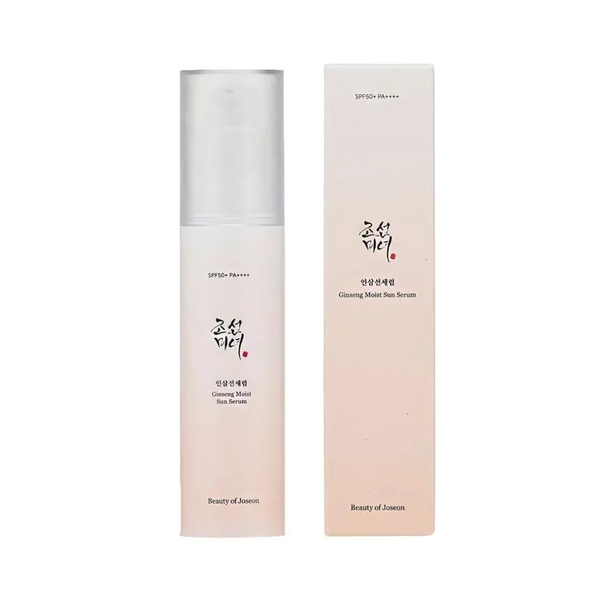 Слънцезащита за лице BEAUTY OF JOSEON Ginseng Moist Sun Serum SPF 50+ PA++++, 50 mlКорейска Козметика | LovelyMe
