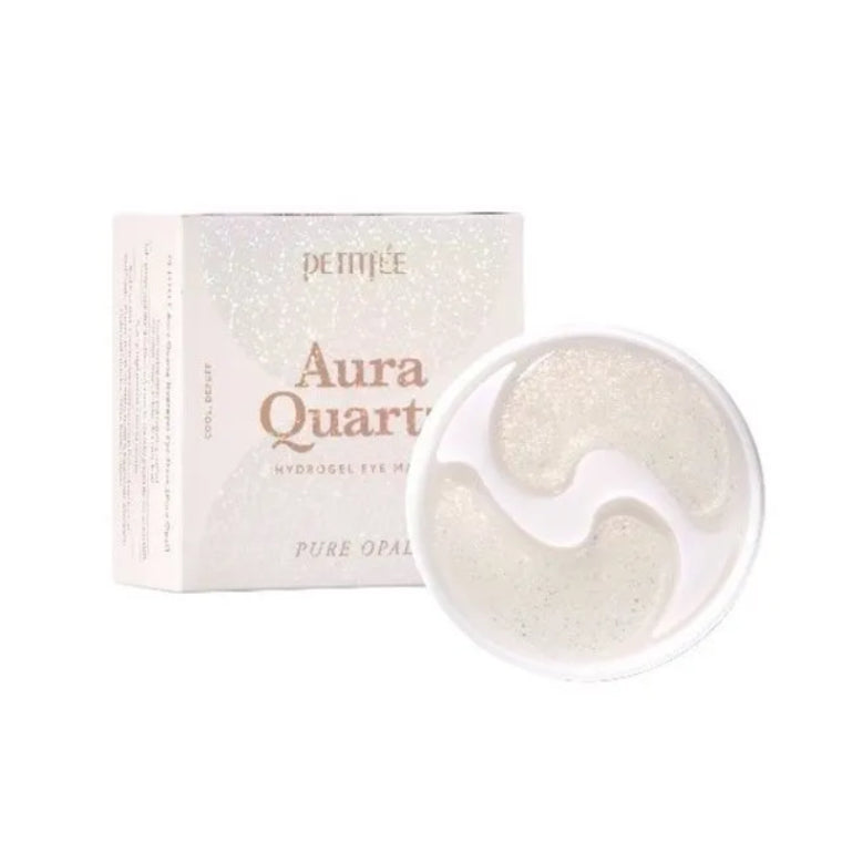 Petitfee Aura Quartz Hydrogel Eye Mask, диамантени хидрогелни пачове за очи, 40бр.Корейска Козметика | LovelyMe
