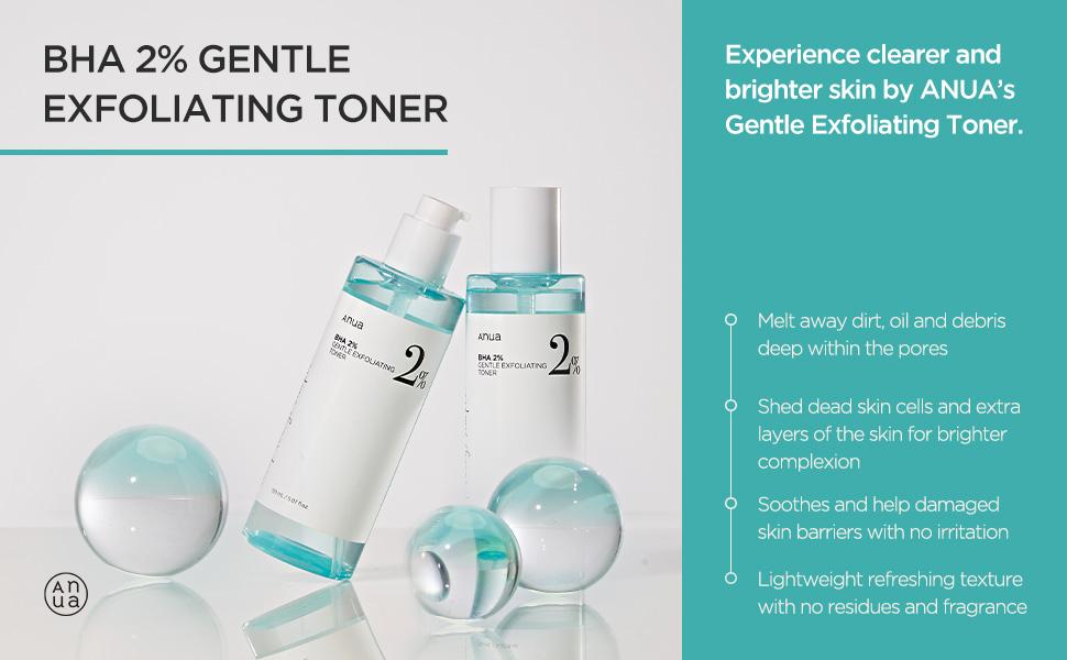 Тонер за лице ANUA BHA 2% Gentle Exfoliating Toner, 150 млКорейска Козметика | LovelyMe