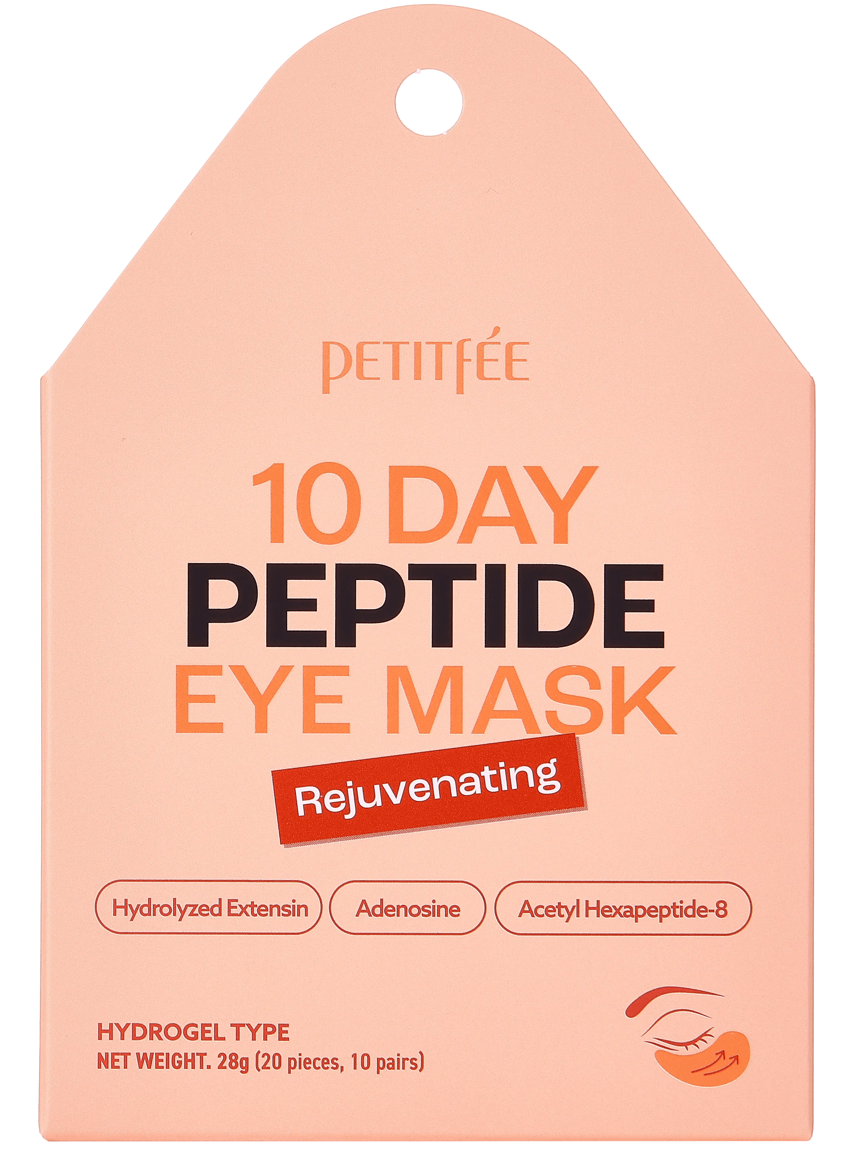 PETITFEE | десетдневни подмладяващи пачове за очи с пептиди, 20 бр.Корейска Козметика | LovelyMe