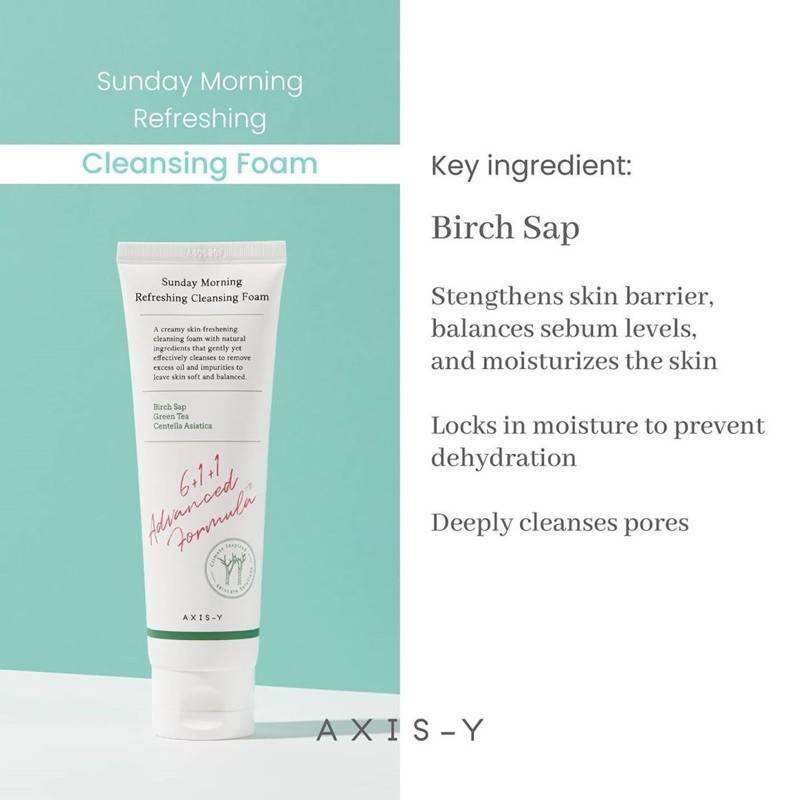 Почистваща пяна за лице AXIS-Y Sunday Morning Refreshing Cleansing Foam, 120mlКорейска Козметика | LovelyMe