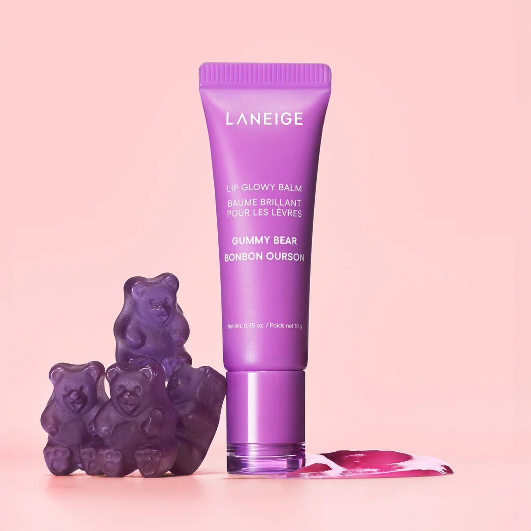 LANEIGE Lip Glowy Balm Gummy Bear — Хидратиращ балсам за устни с лавандулов оттенък (10g)