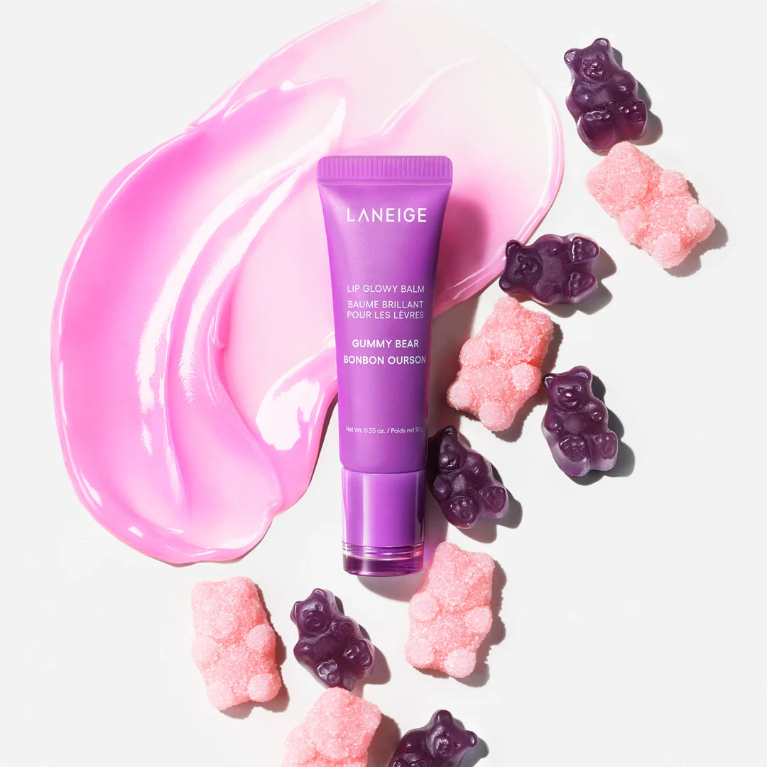 LANEIGE Lip Glowy Balm Gummy Bear — Хидратиращ балсам за устни с лавандулов оттенък (10g)
