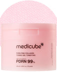 MediCube PDRN Pink Collagen Toning Gel Toner Pad — Тонер падове с Salmon PDRN, AHA, LHA и Centella 70 бр. 120ml