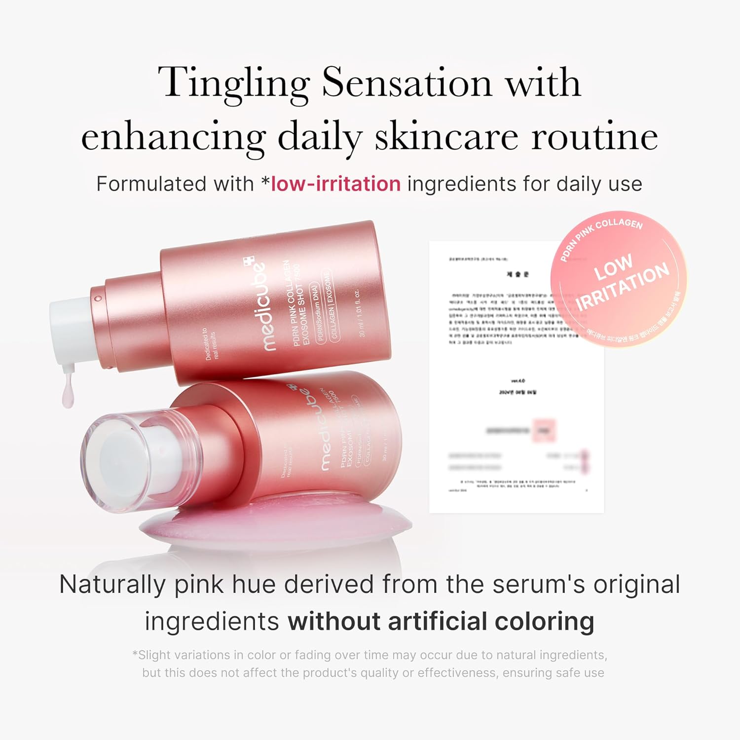 MediCube PDRN Pink Exosome Shot Serum 7500 — Ампула с 7500ppm екзозоми, Salmon PDRN и спикули 30ml