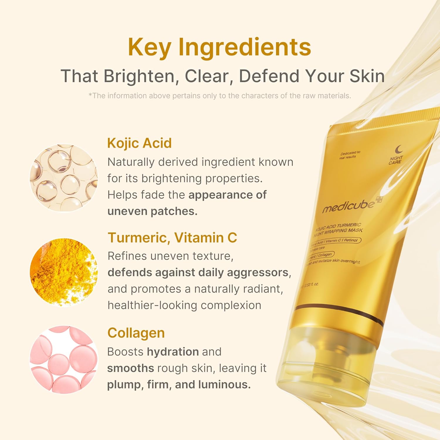 MediCube Kojic Acid Turmeric Night Wrapping Mask- Нощна маска за лице  75ml