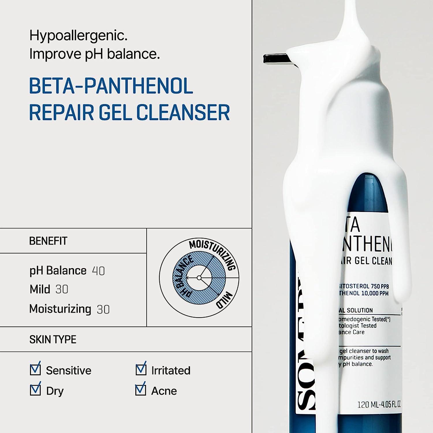Възстановяващ почистващ гел за лице с пантенол SOME BY MI Beta Panthenol Repair Gel Cleanser, 120ml
