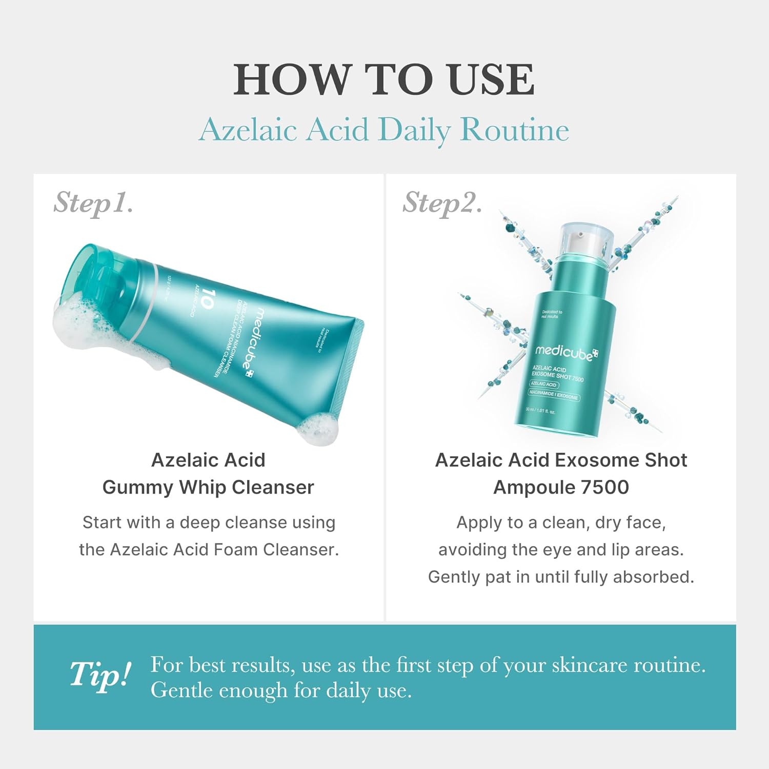 MediCube Azelaic Acid Exosome Shot Serum 7500 — Серум за лице с азелаинова киселина и екзозоми 30ml