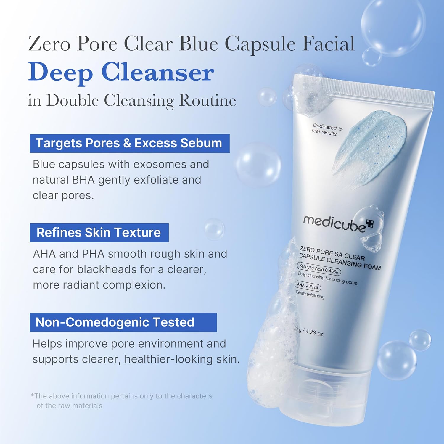 MediCube Zero Pore Clearing Capsule Cleansing Foam — Почистваща пяна с екзозомни капсули и AHA + BHA + PHA