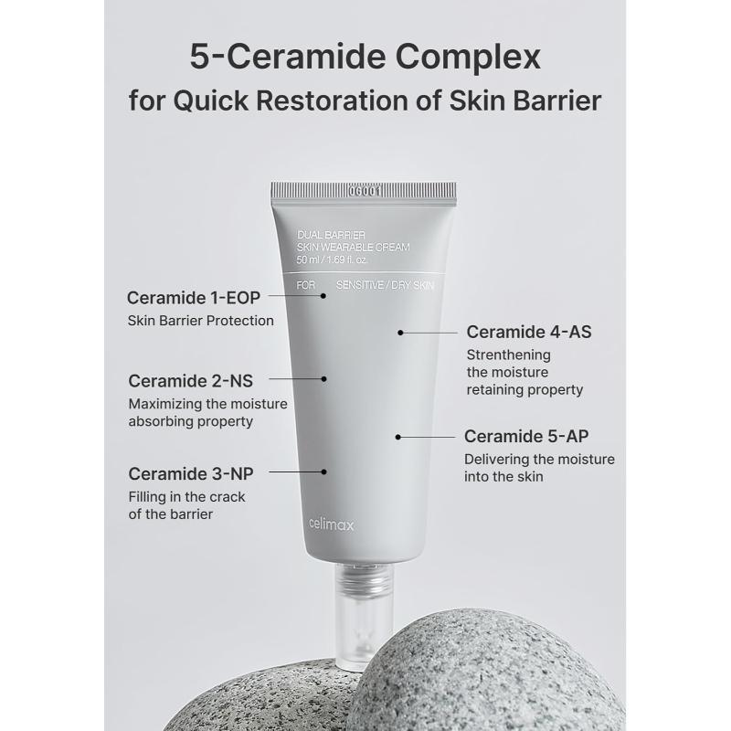 Celimax Dual Barrier Skin Wearable Cream — Крем с 5 вида серамиди, хиалуронова киселина и пантенол 50ml