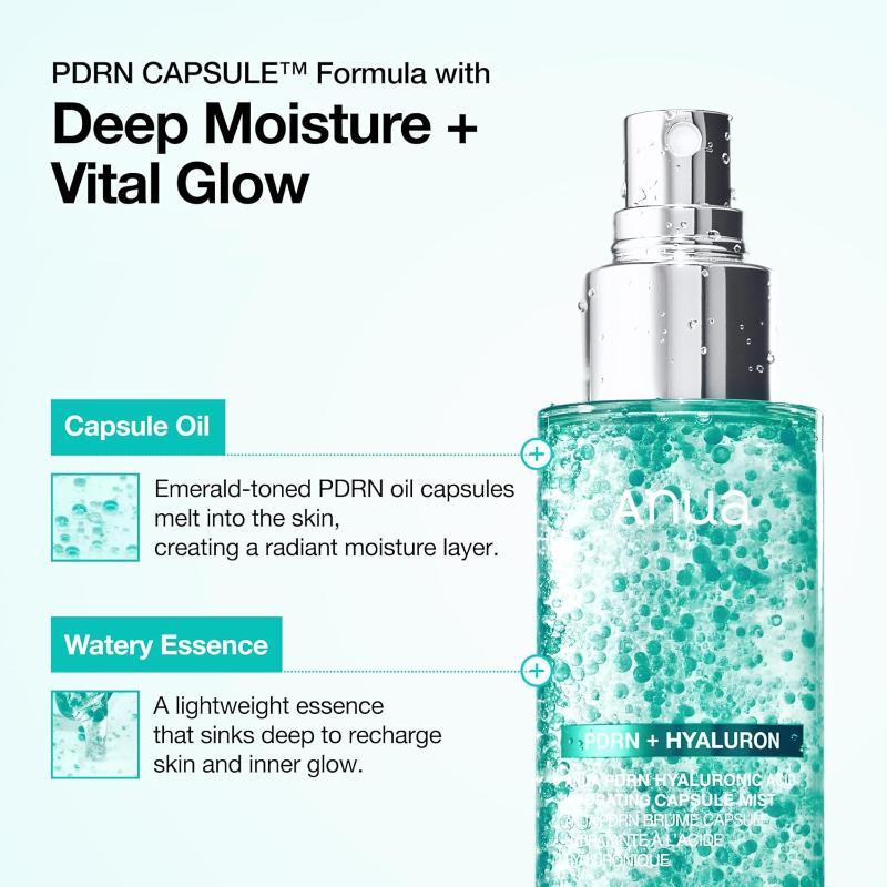 ANUA PDRN Hyaluronic Acid Hydrating Capsule Mist — Хидратиращ мист с 2000ppm PDRN, хиалуронова киселина и колаген 100/30ml