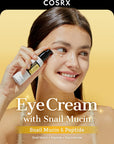COSRX Advanced Snail Peptide Eye Cream — Околоочен крем с 73.6% Охлювен Муцин и 5 Пептида (20ml)