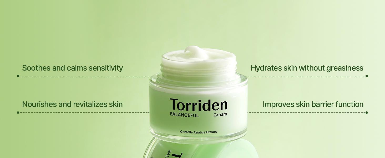 Гел-крем с хиалуронова киселина и центела Torriden Balanceful Cica Cream, 80ml