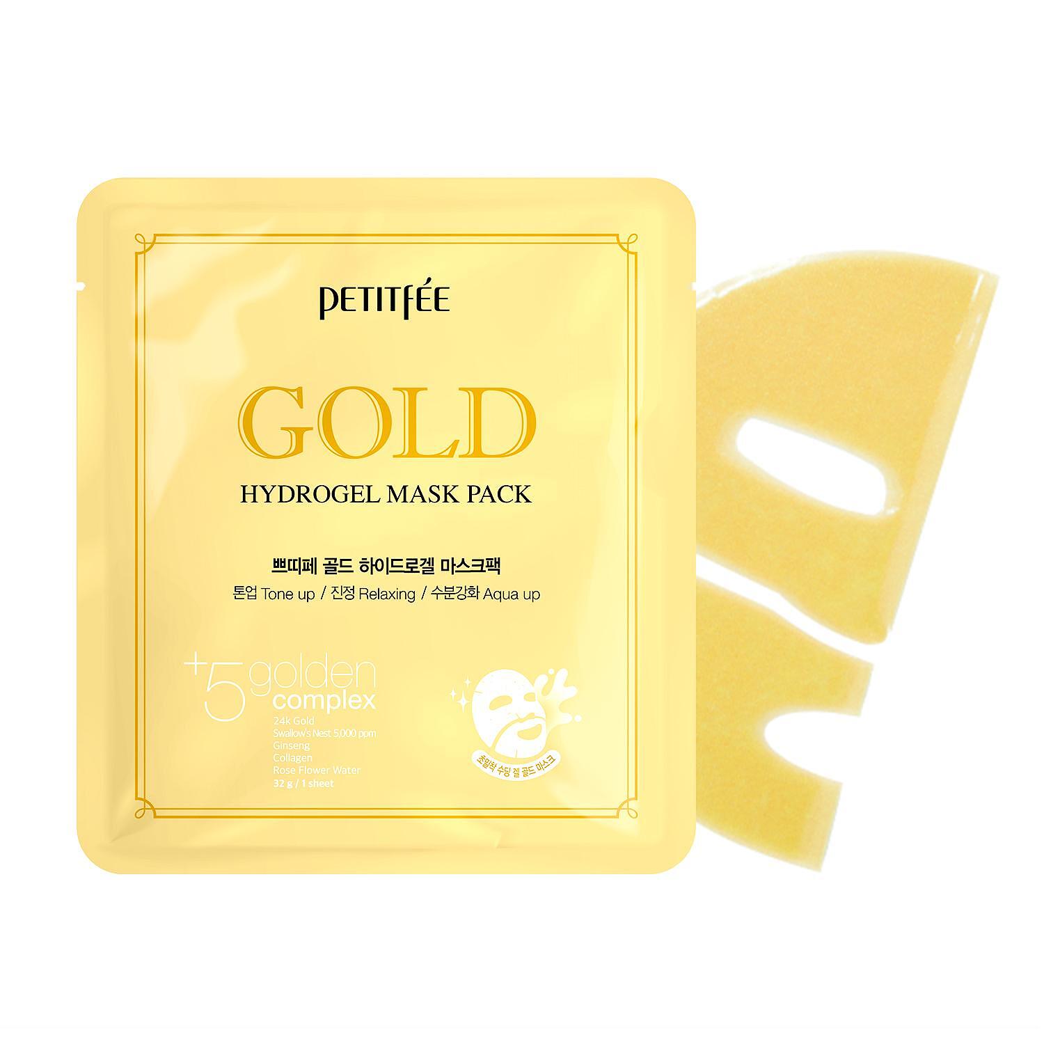 PETITFEE | Gold хидрогелна маска за лице с 24-каратово злато, 30 г